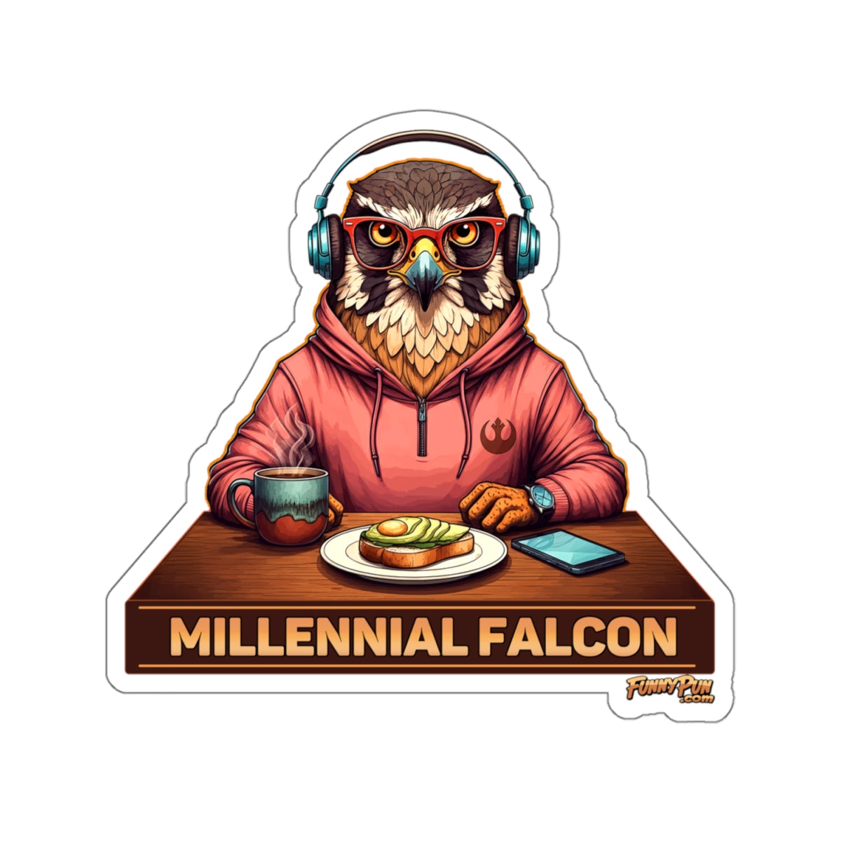 MILLENNIAL FALCON - Kiss-Cut Stickers