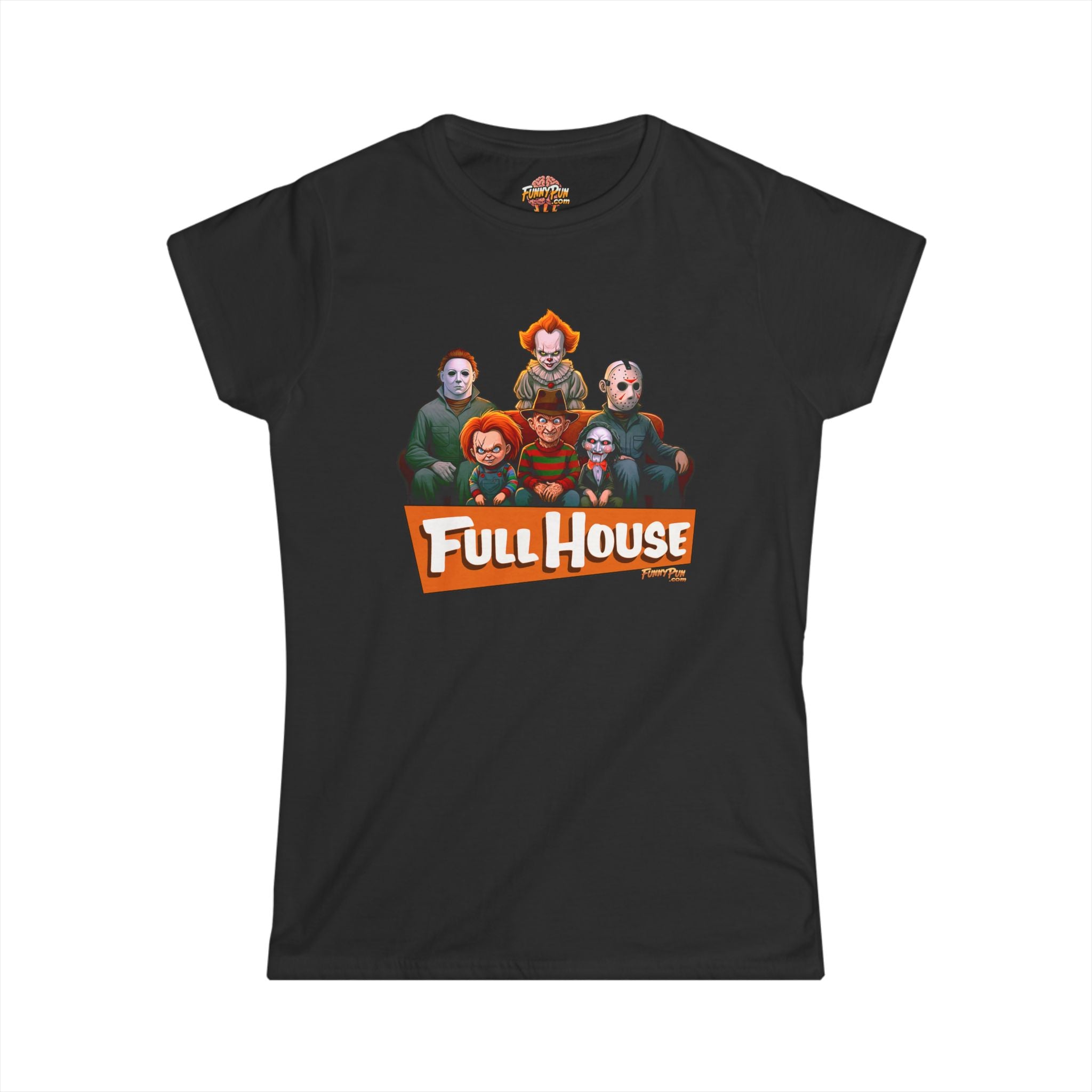 FULL HOUSE (Halloween Edition Front & Back) - Women's Softstyle Tee