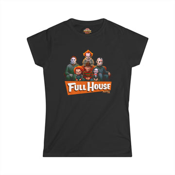 FULL HOUSE (Halloween Edition Front & Back) - Women's Softstyle Tee