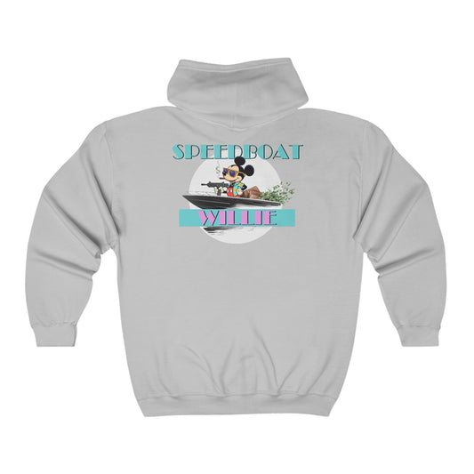 SPEEDBOAT WILLIE - Unisex Heavy Blend™ Full Zip Hooded Sweatshirt
