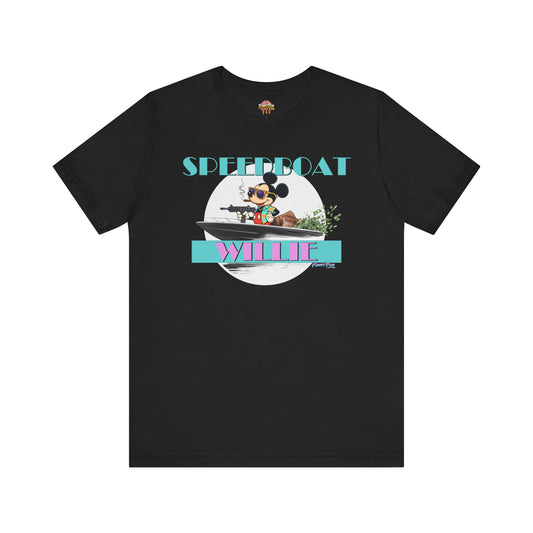 SPEEDBOAT WILLIE - Cotton Crew Tee