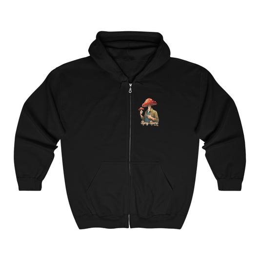 FLY FOR A FUNGI - Unisex Heavy Blend™ Full Zip Hooded Sweatshirt