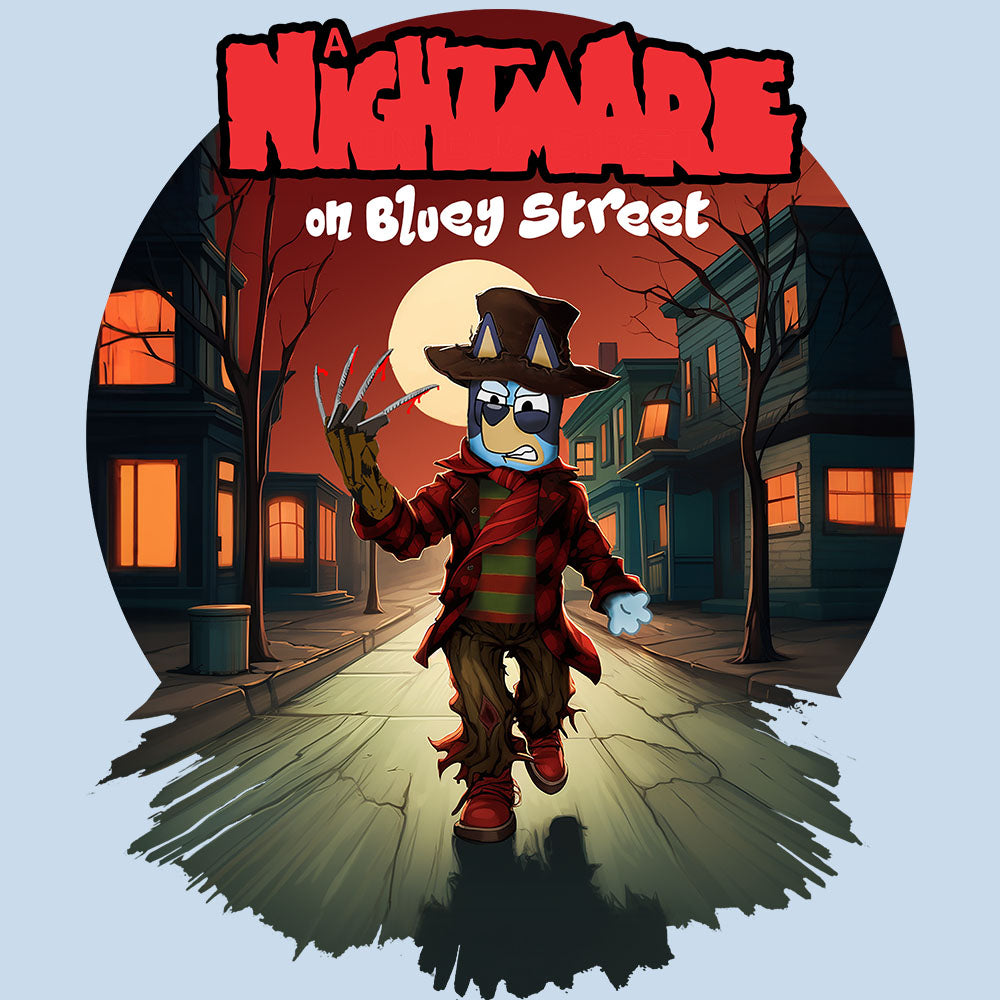 A NIGHTMARE ON BLUEY STREET - Unisex Jersey Short Sleeve Tee