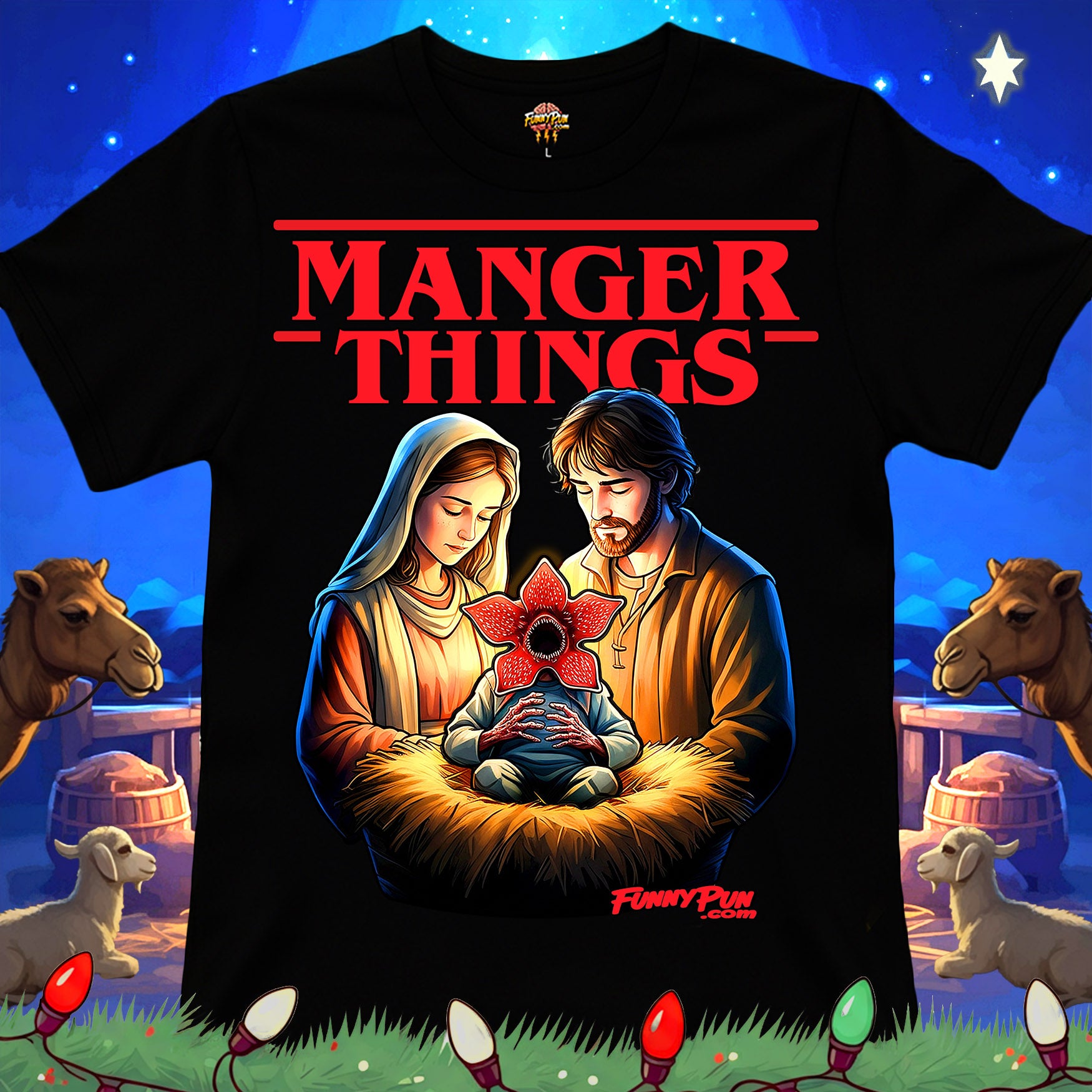 MANGER THINGS - Cotton Crew Tee