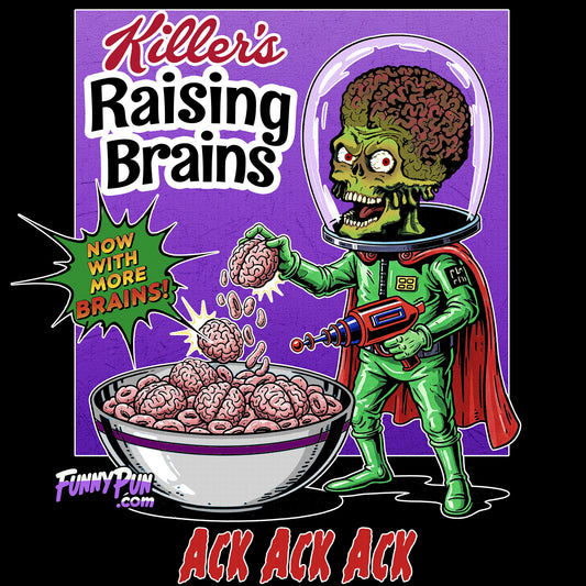 RAISING BRAINS - Cotton Crew Tee (The 2025 Halloween Collection)
