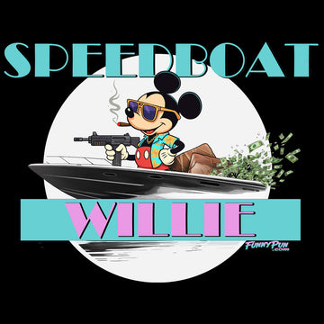 SPEEDBOAT WILLIE - Cotton Crew Tee